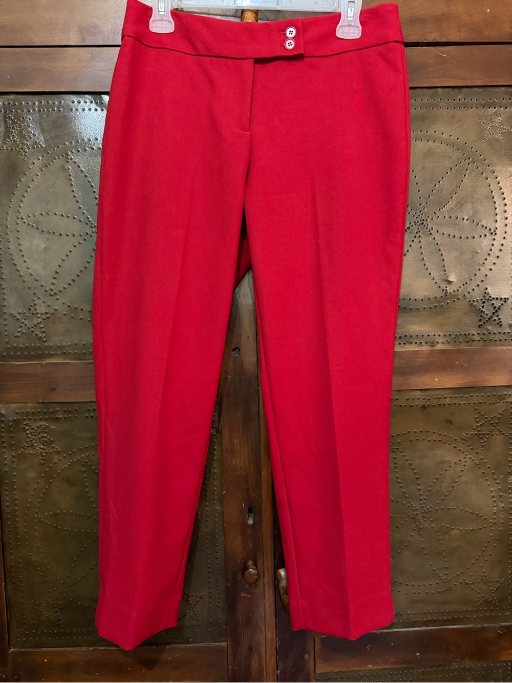 Talbots Red Straight-Leg Dress Pants